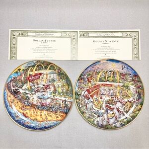 Franklin Mint McDonald’s Vtg Plates Set of 2 (Golden Moments, Golden Summer)